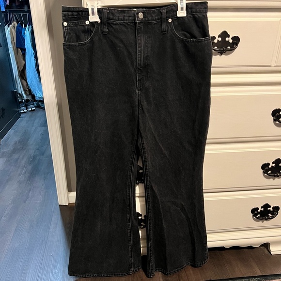 Madewell Denim - Madewell Black Flare Wide-Leg Jeans